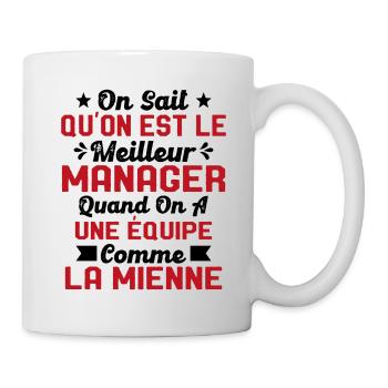 Meilleur Chef a une équipe comme la mienne - Mug blanc - blanc - Droite