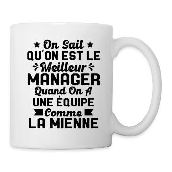 Meilleur Chef a une équipe comme la mienne - Mug blanc - blanc - Droite