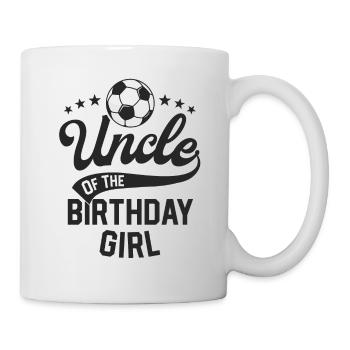 Oncle de la fête sur le thème du football de la fille d’anniversaire - Mug blanc - blanc - Droite