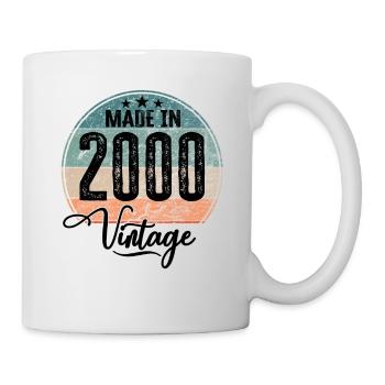 Vintage Fabriqué en 2000 Année de naissance 2000 Anniversaire - Mug blanc - blanc - Droite