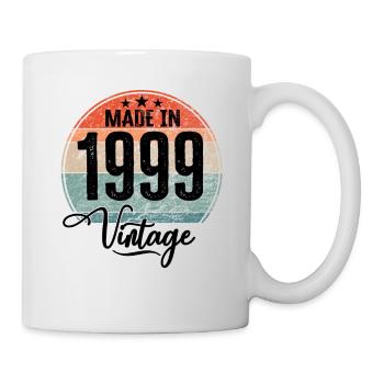 Vintage Made in 1999 Geburtsjahr 1999 Geburtstag - Tasse - Weiß - Rechts