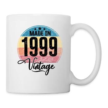 Vintage Made in 1999 Geburtsjahr 1999 Geburtstag - Tasse - Weiß - Rechts