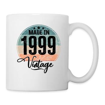 Vintage Made in 1999 Geburtsjahr 1999 Geburtstag - Tasse - Weiß - Rechts