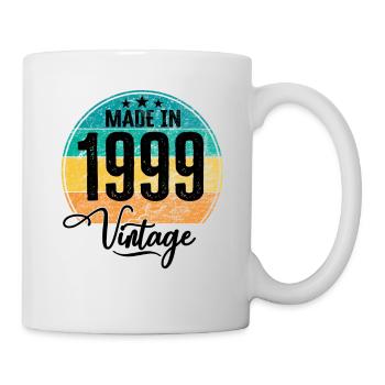 Vintage Made in 1999 Geburtsjahr 1999 Geburtstag - Tasse - Weiß - Rechts