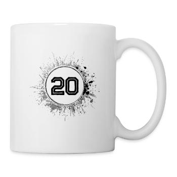 20 Zahl Klecks - Tasse - Weiß - Rechts