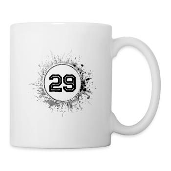 29 Zahl Klecks - Tasse - Weiß - Rechts