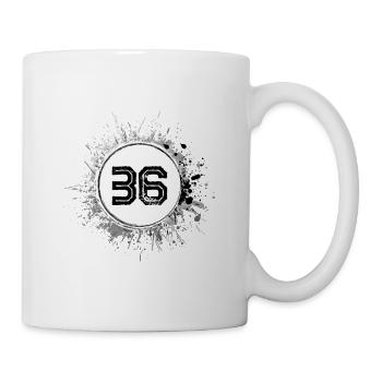 36 Zahl Klecks - Tasse - Weiß - Rechts