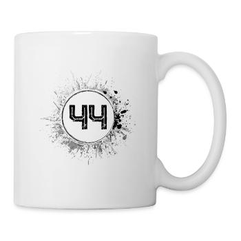 44 Zahl Klecks - Tasse - Weiß - Rechts