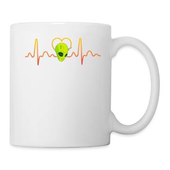 Alien Herzschlag - Tasse - Weiß - Rechts