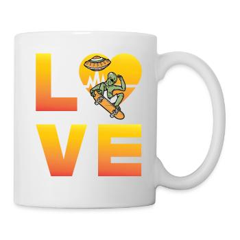 Alien Love - Tasse - Weiß - Rechts