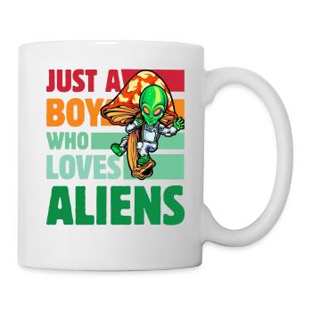 Just a Boy who loves Aliens - Mug - white - Right