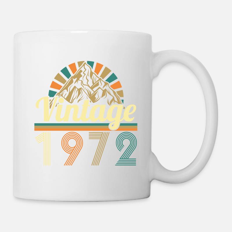 Vintage 1972 Retro Geburtstagsgeschenk - Tasse - Weiß