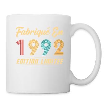 Fabriqué en 1992 Cadeau D’anniversaire - Mug blanc - blanc - Droite