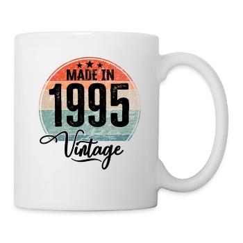 Vintage Made in 1995 Geburtsjahr 1995 Geburtstag - Tasse - Weiß - Rechts