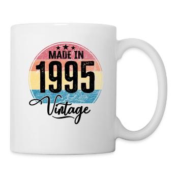 Vintage Made in 1995 Geburtsjahr 1995 Geburtstag - Tasse - Weiß - Rechts
