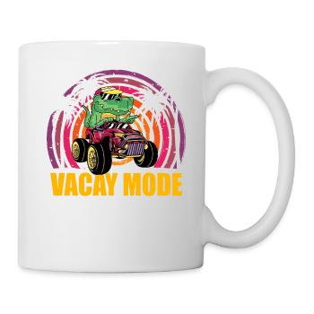 Dinosaurier Vacay Mode - Tasse - Weiß - Rechts