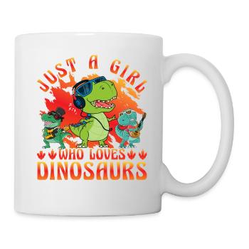 Just a Girl who loves Dinosaurs - Mug - white - Right