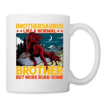 Brothersaurus comme un Brother normal mais plus Roar - Mug blanc - blanc - Droite