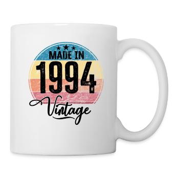 Vintage Made in 1994 Geburtsjahr 1994 Geburtstag - Tasse - Weiß - Rechts