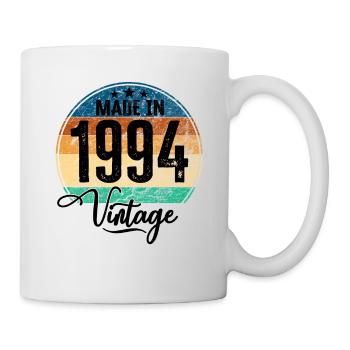 Vintage Made in 1994 Geburtsjahr 1994 Geburtstag - Tasse - Weiß - Rechts