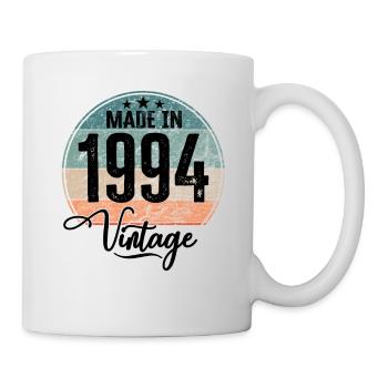 Vintage Made in 1994 Geburtsjahr 1994 Geburtstag - Tasse - Weiß - Rechts