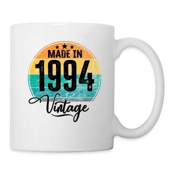 Vintage Made in 1994 Geburtsjahr 1994 Geburtstag - Tasse - Weiß - Rechts
