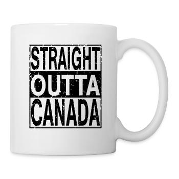 Kanada Straight outta Kanada - Tasse - Weiß - Rechts