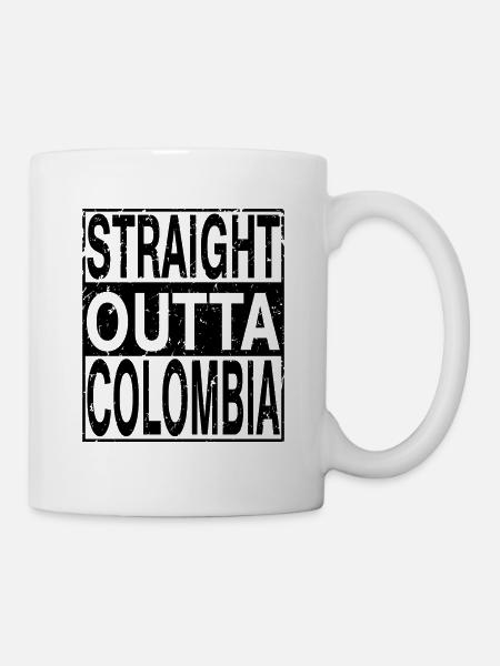 Kolumbien Straight outta Kolumbien - Tasse - Weiß