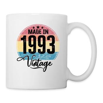 Vintage Made in 1993 Year of birth 1993 Birthday - Mug - white - Right