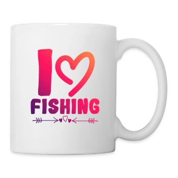 I love fishing - Mug - white - Right