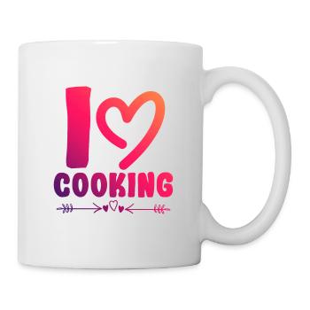 Ich liebe Kochen - Tasse - Weiß - Rechts