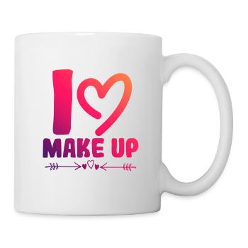 Ich liebe Make up - Tasse - Weiß - Rechts