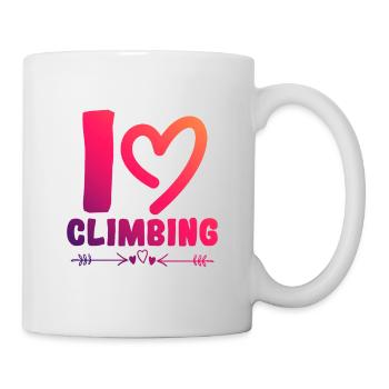 Ich liebe Klettern - Tasse - Weiß - Rechts