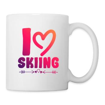 I love skiing - Mug - white - Right