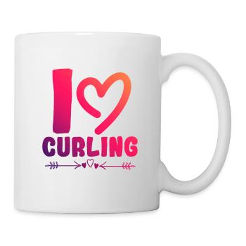 I love curling - Mug - white - Right