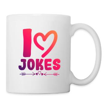 Ich liebe Witze - Tasse - Weiß - Rechts