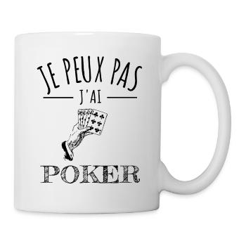 je peux pas j’ai poker humour jeu de cartes - Mug blanc - blanc - Droite