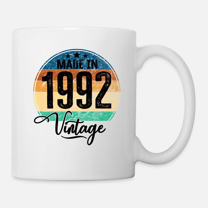 Millésime Fabriqué en 1992 Année de naissance 1992 Anniversaire - Mug blanc - blanc