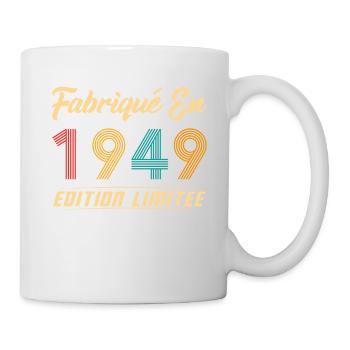 Fabriqué en 1949 Édition limitée Cadeau - Mug blanc - blanc - Droite