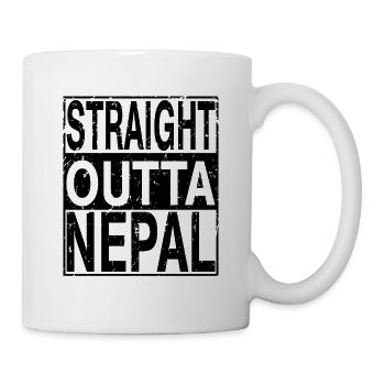 Nepal Straight outta Nepal - Tasse - Weiß - Rechts