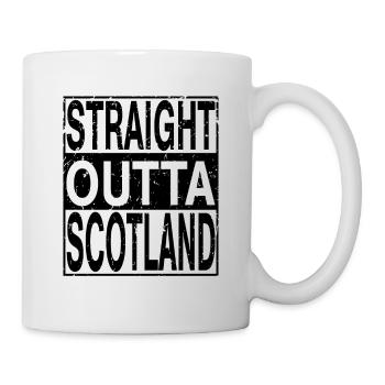 Schottland Straight outta Schottland - Tasse - Weiß - Rechts