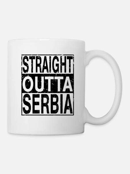 Serbie Straight outta Serbie - Mug blanc - blanc