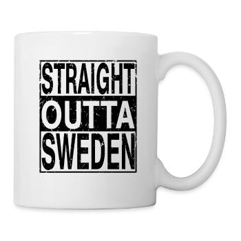 Schweden Straight outta Schweden - Tasse - Weiß - Rechts