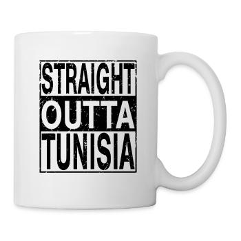 Tunisie Tout droit sorti de Tunisie - Mug blanc - blanc - Droite
