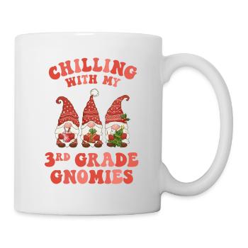 3rd Grade Teacher Christmas Chilling With My - Mug - white - Right