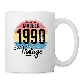 Vintage Made in 1990 Year of birth 1990 Birthday - Mug - white - Right