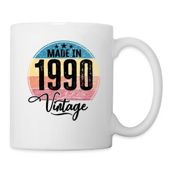Vintage Made in 1990 Year of birth 1990 Birthday - Mug - white - Right
