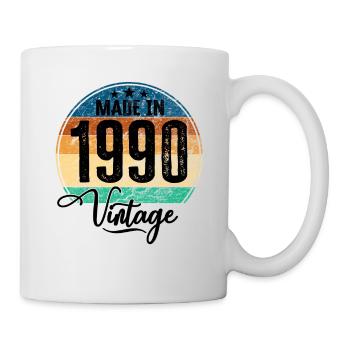 Vintage Made in 1990 Year of birth 1990 Birthday - Mug - white - Right
