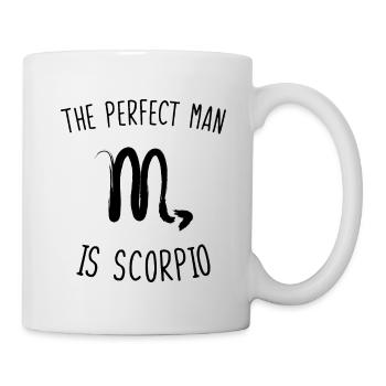 The perfect man is scorpio - Mug blanc - blanc - Droite