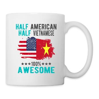 Halb Amerikaner Halb Vietnamese - Tasse - Weiß - Rechts
